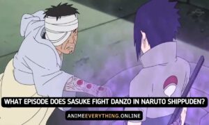 ¿En qué episodio Sasuke lucha contra Danzo en Naruto Shippuden?