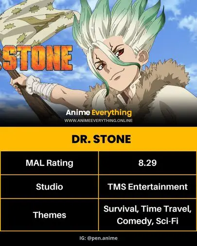 Dr stone - melhor anime como farmácia do mundo paralelo