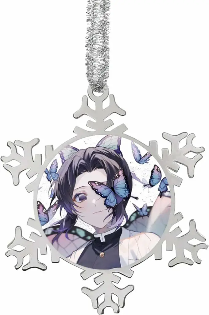 Kimetsu no Yaiba Decorations Snowflake Ornaments Stainless Steel